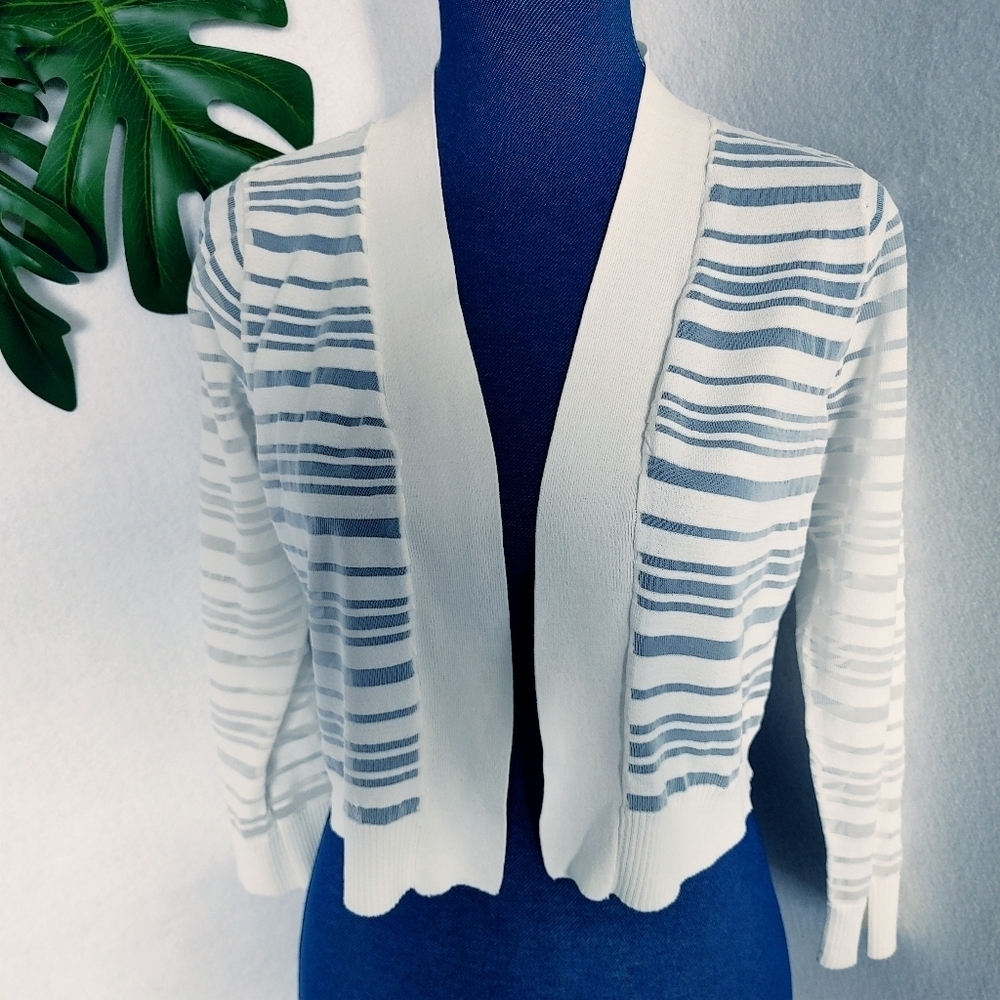 Calvin Klein Crop Sheer Sweater Cardigan